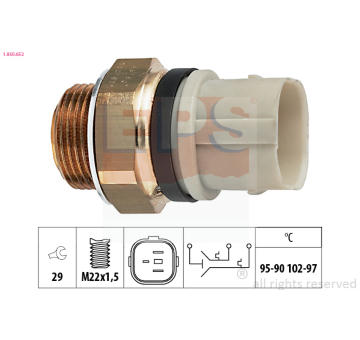Teplotní spínač, větrák chladiče EPS 1.850.652