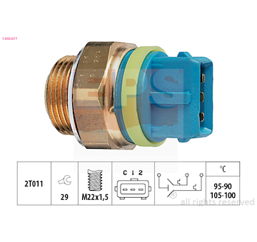 Teplotní spínač, větrák chladiče EPS 1.850.677