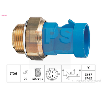 Teplotní spínač, větrák chladiče EPS 1.850.681