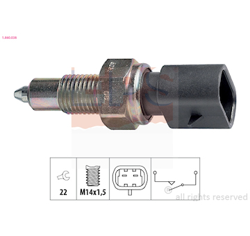 Spínač, světlo zpátečky EPS 1.860.038