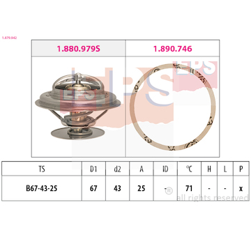 Termostat, chladivo EPS 1.879.942