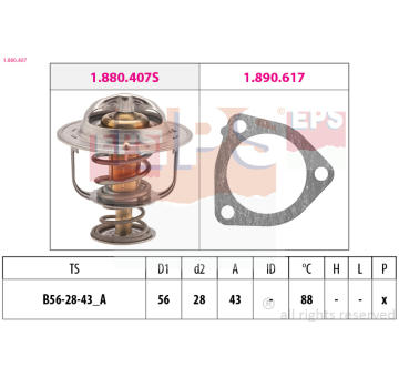 Termostat, chladivo EPS 1.880.407