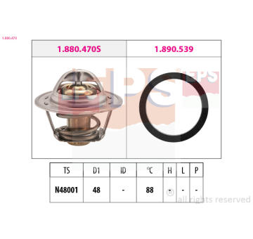 Termostat, chladivo EPS 1.880.470