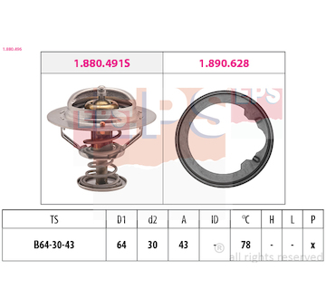 Termostat, chladivo EPS 1.880.496