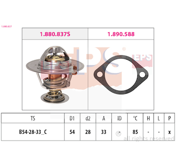 Termostat, chladivo EPS 1.880.837