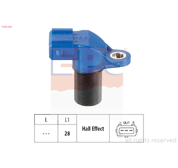 Snímač, poloha vačkového hřídele EPS 1.953.105