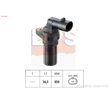 Snímač, poloha vačkového hřídele EPS 1.953.407