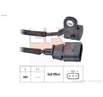 Snímač, poloha vačkového hřídele EPS 1.953.422