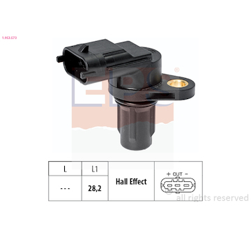 Snímač, poloha vačkového hřídele EPS 1.953.573