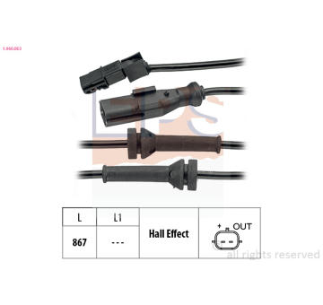 Snímač, počet otáček kol EPS 1.960.053