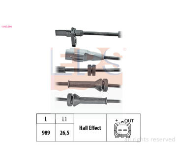 Snímač, počet otáček kol EPS 1.960.096