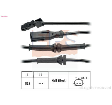 Snímač, počet otáček kol EPS 1.960.104