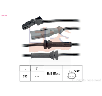 Snímač, počet otáček kol EPS 1.960.144