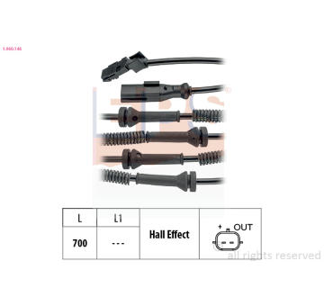 Snímač, počet otáček kol EPS 1.960.146