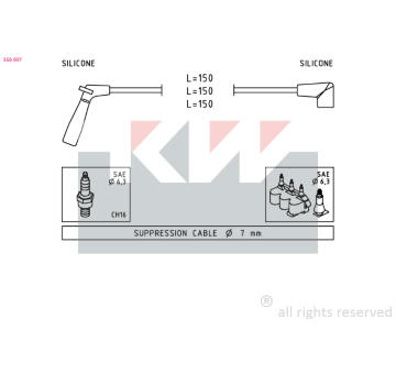 Sada kabelů pro zapalování KW 358 007