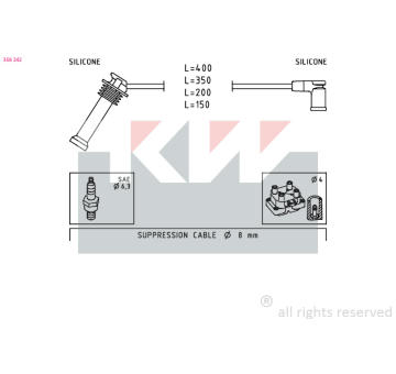 Sada kabelů pro zapalování KW 358 242