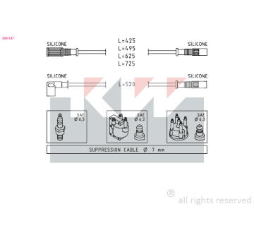 Sada kabelů pro zapalování KW 359 347