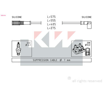 Sada kabelů pro zapalování KW 359 616