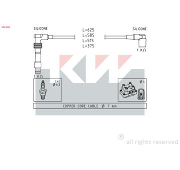 Sada kabelů pro zapalování KW 359 688