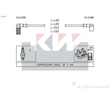 Sada kabelů pro zapalování KW 360 527