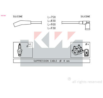 Sada kabelů pro zapalování KW 360 568