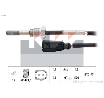 Cidlo, teplota vyfukovych plynu KW 422 062