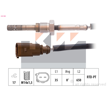 Cidlo, teplota vyfukovych plynu KW 422 065