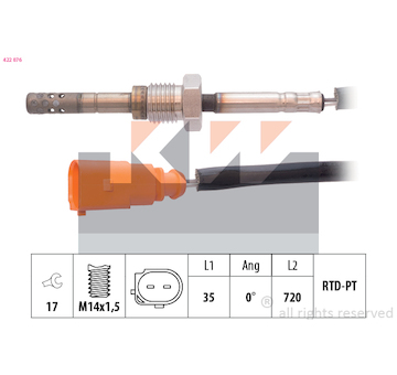 Cidlo, teplota vyfukovych plynu KW 422 076