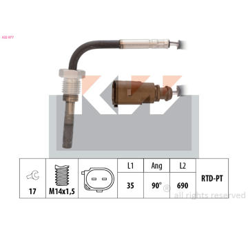 Cidlo, teplota vyfukovych plynu KW 422 077
