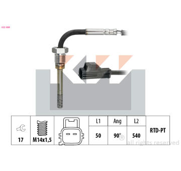 Cidlo, teplota vyfukovych plynu KW 422 089