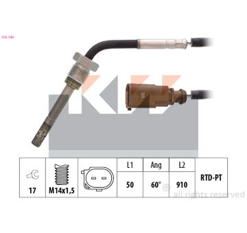 Cidlo, teplota vyfukovych plynu KW 422 140