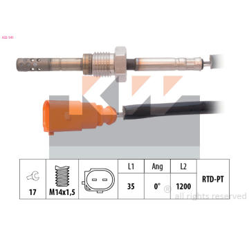 Cidlo, teplota vyfukovych plynu KW 422 141