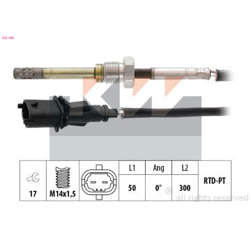 Cidlo, teplota vyfukovych plynu KW 422 186
