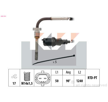 Cidlo, teplota vyfukovych plynu KW 422 213