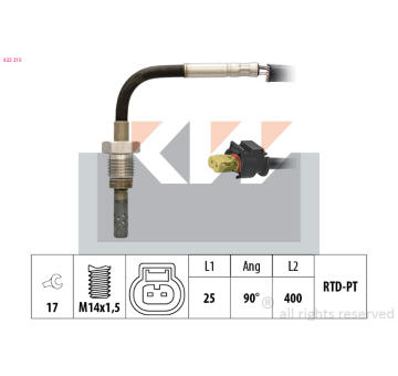 Cidlo, teplota vyfukovych plynu KW 422 215