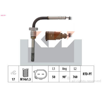 Cidlo, teplota vyfukovych plynu KW 422 271