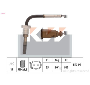 Cidlo, teplota vyfukovych plynu KW 422 272