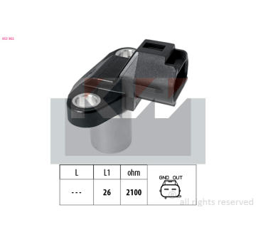 Snímač, poloha vačkového hřídele KW 453 362