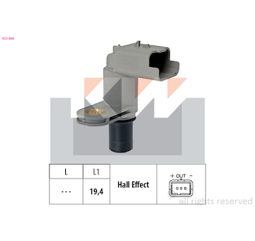 Snímač, poloha vačkového hřídele KW 453 468