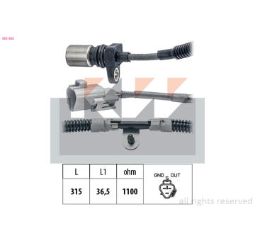 Senzor, otáčky motoru KW 453 502