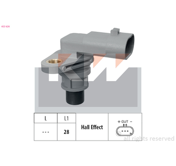 Snímač, poloha vačkového hřídele KW 453 626