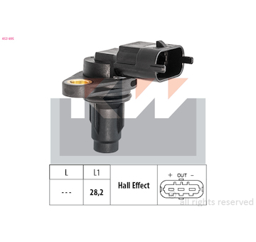 Snímač, poloha vačkového hřídele KW 453 695