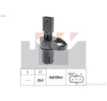 Snímač, poloha vačkového hřídele KW 453 757