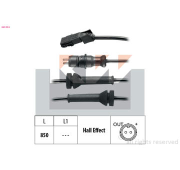 Snímač, počet otáček kol KW 460 052
