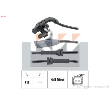Snímač, počet otáček kol KW 460 063