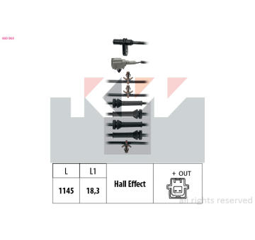 Snímač, počet otáček kol KW 460 064