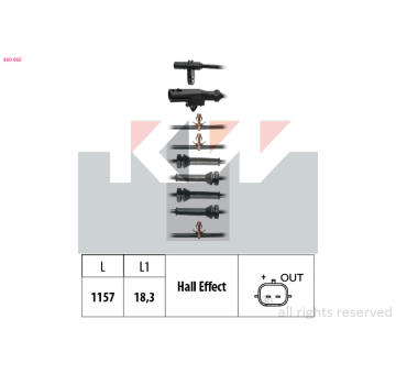 Snímač, počet otáček kol KW 460 065