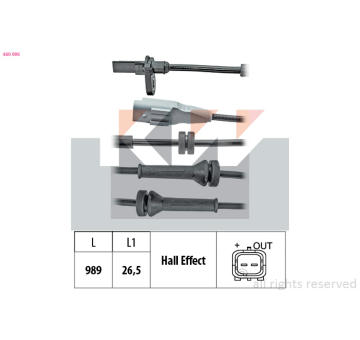Snímač, počet otáček kol KW 460 096
