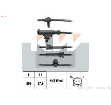 Snímač, počet otáček kol KW 460 120