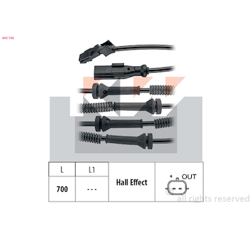 Snímač, počet otáček kol KW 460 146